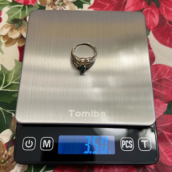 10k yellow gold natural genuine green emerald & diamond ring size 7 3.5 grams - Picture 16 of 16